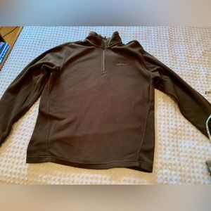 SOLD Men’s Eddie Bauer brown Polartec half zip fleece, size M, like new